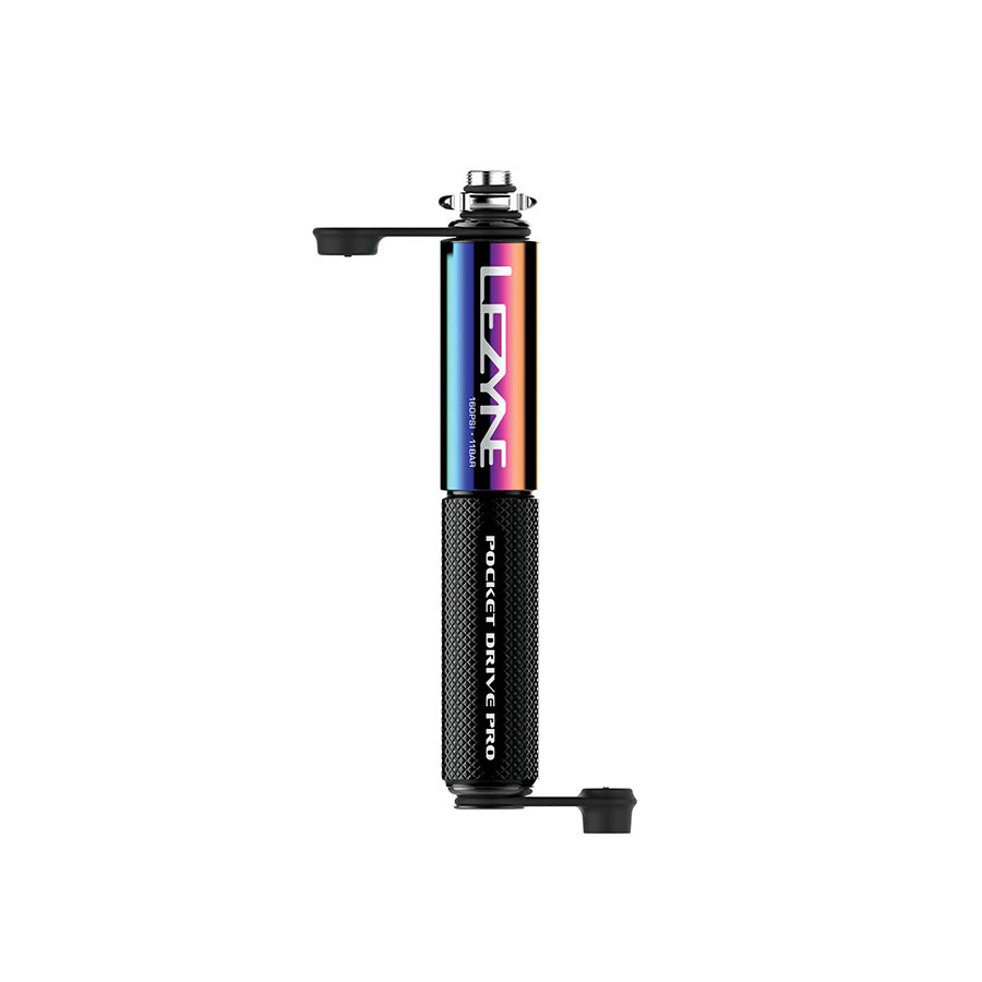 Lezyne, Pocket Drive Pro, Pump, 141mm, 160psi, ABS flip chuck, Multicolor