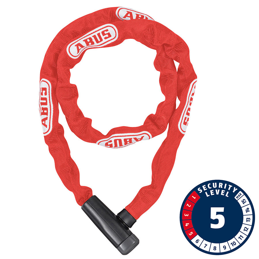 Abus, Steel-O-Chain 5805K Chain with key lock, 5mm x 75cm (5mm x 2.5'), Black