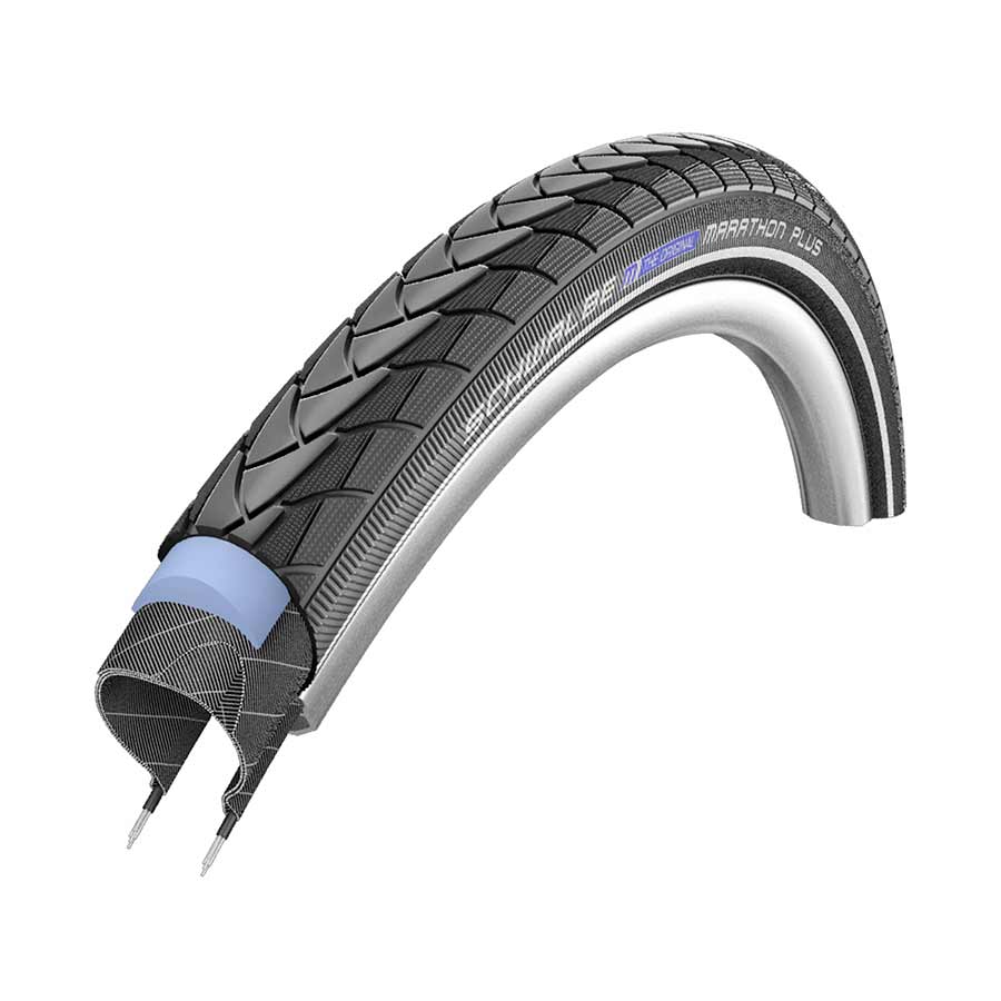 Schwalbe, Marathon Plus, Tire, 20''x1.75, Wire, Clincher, Endurance, SmartGuard, Reflex, 67TPI, Black