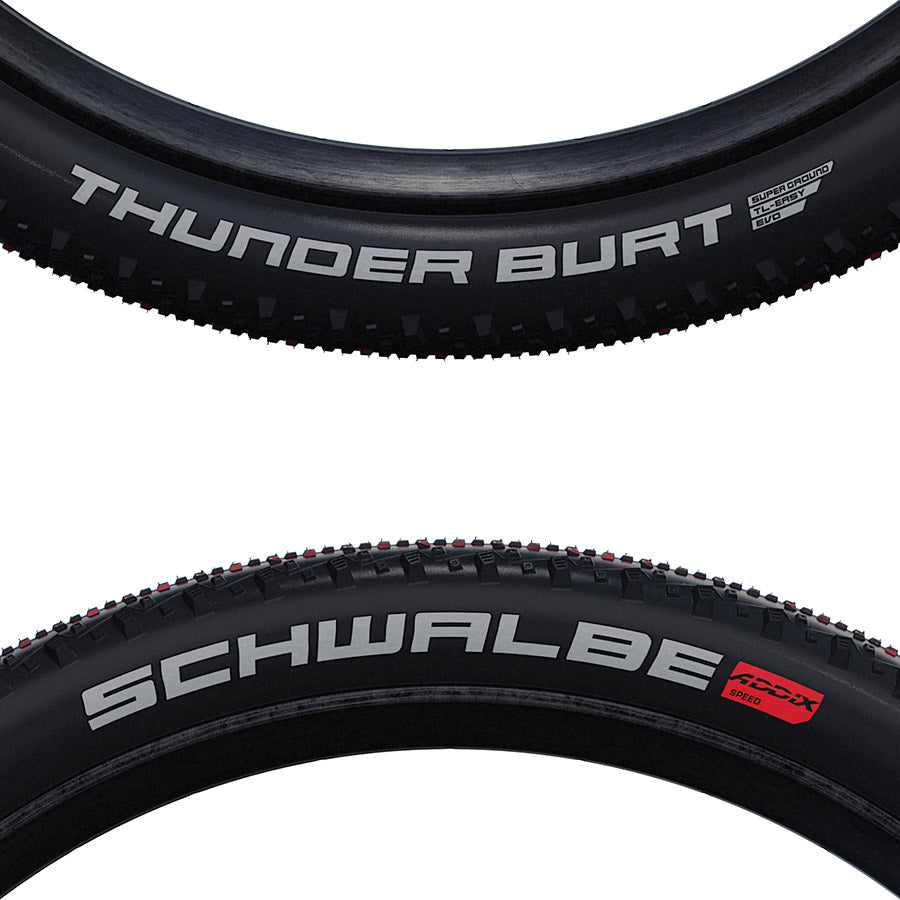 Schwalbe, Thunder Burt, Tire, 27.5''x2.10, Folding, Tubeless Ready, Addix Speed, Super Ground, TL Easy, 67TPI, Black