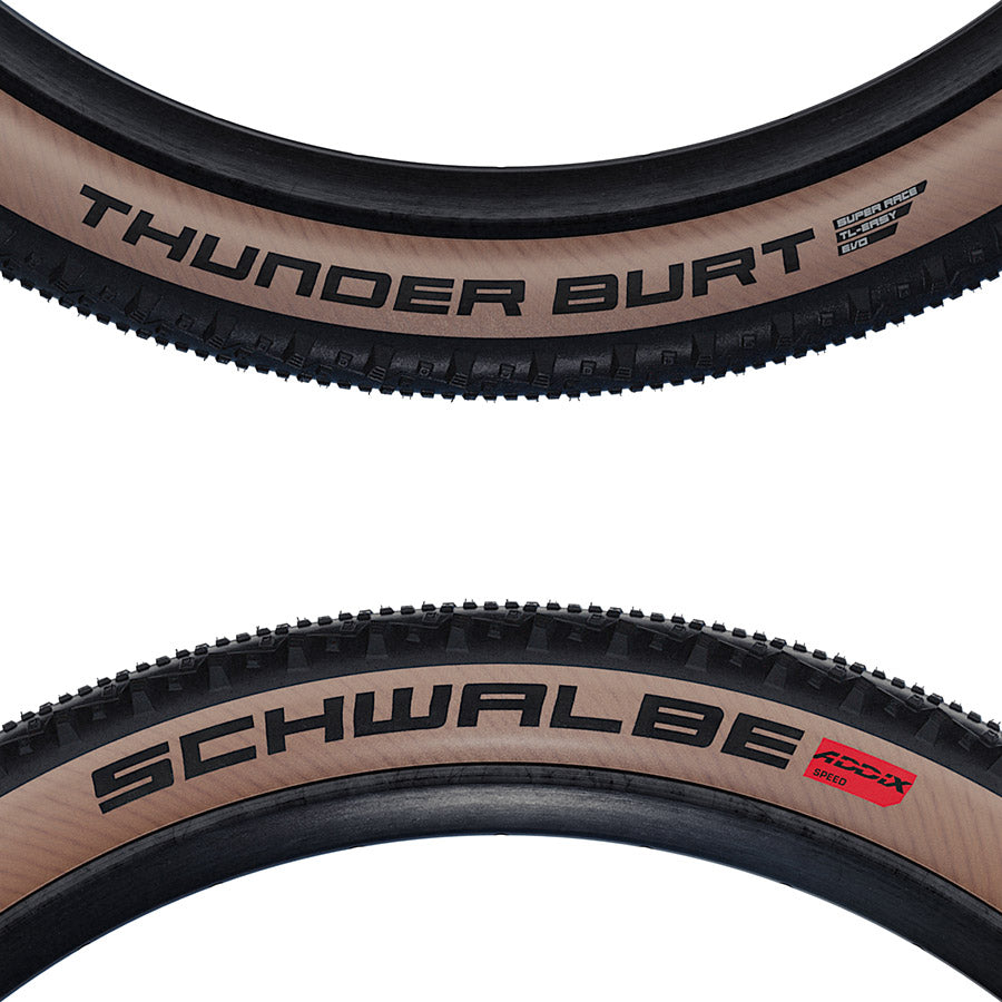 Schwalbe, Thunder Burt, Tire, 27.5''x2.10, Folding, Tubeless Ready, Addix Speed, Super Ground, TL Easy, 67TPI, Black