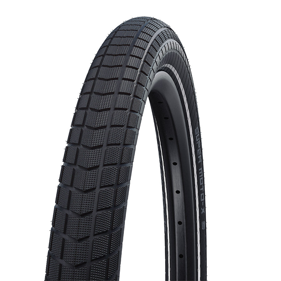 Schwalbe, Super Moto-X, Tire, 27.5''x2.40, Wire, Clincher, Dual, GreenGuard, SnakeSkin, 67TPI, Black