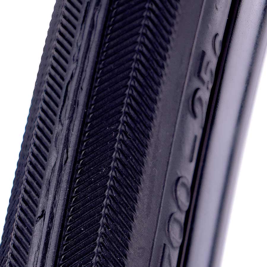 EVO, Dekko, Tire, 700x25C, Wire, Clincher, Black