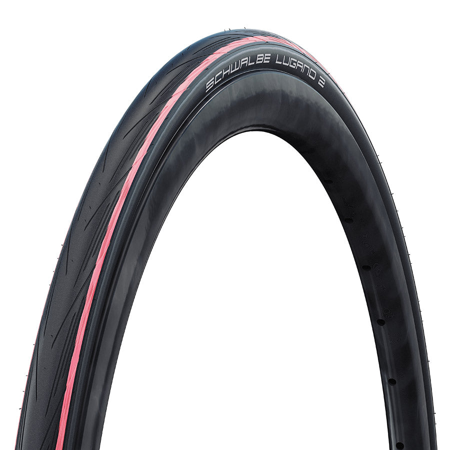 Schwalbe, Lugano II, Road Tire, 700x23C, Wire, Clincher, SiC, K-Guard, 50TPI, Black