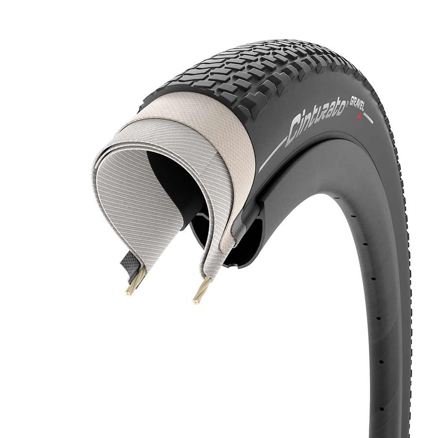 Pirelli, Cinturato Gravel H, Gravel Tire, 700x45C, Folding, Tubeless Ready, SpeedGrip, 127TPI, Black