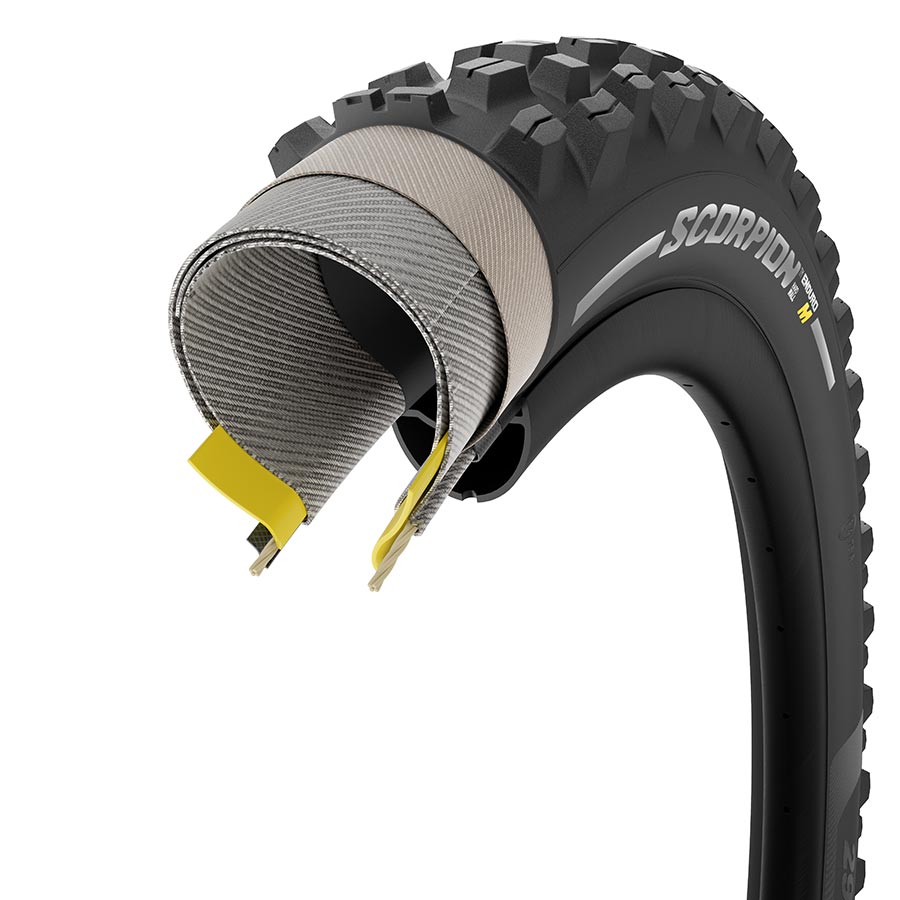 Pirelli, Scorpion Enduro M, Mountain Tire, 29x2.40, Folding, Tubeless Ready, SmartGRIP Gravity, HardWALL, 60TPI, Black