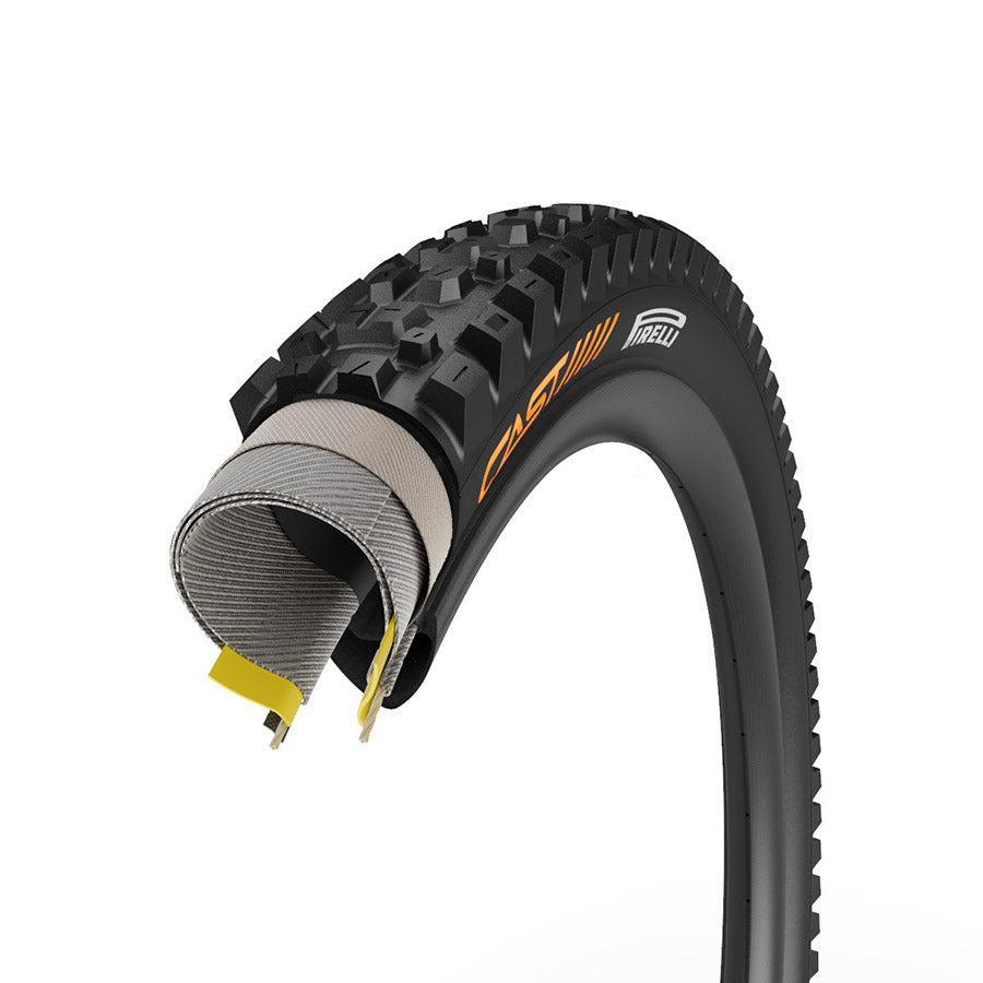 Pirelli, CAST Protagonist, Mountain Tire, 29''x2.40, Folding, Tubeless Ready, SmartEVO DH, DualWall, 120, Black