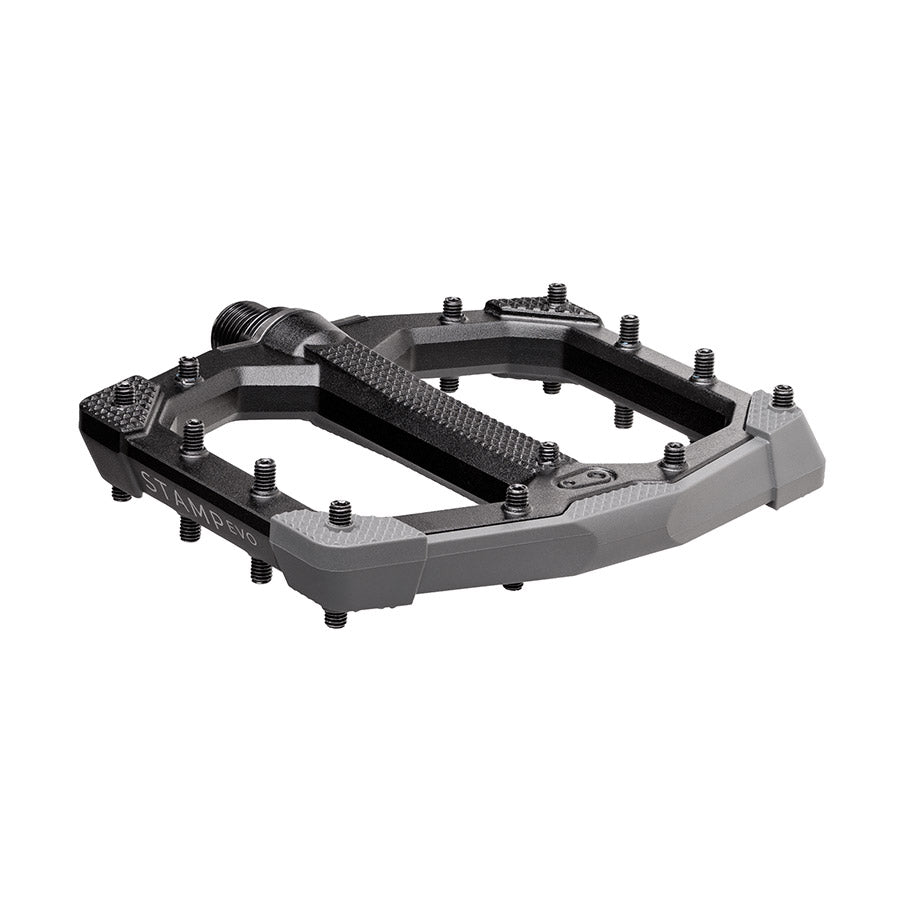 Crankbrothers, STAMP EVO Large, Platform Pedals, Body: Aluminum/Composite, Spindle: Cr-Mo, 9/16'', Black