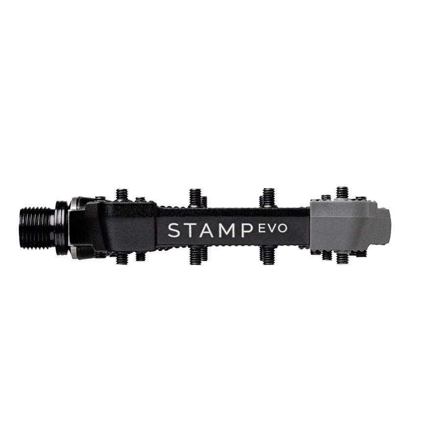 Crankbrothers, STAMP EVO Large, Platform Pedals, Body: Aluminum/Composite, Spindle: Cr-Mo, 9/16'', Black