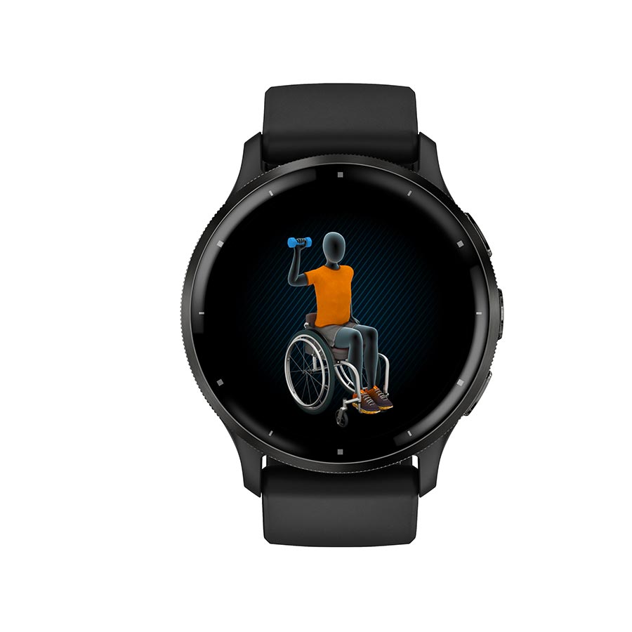 Garmin, Venu 3, Watch, Watch Color: Black, Wristband: Black - Silicone