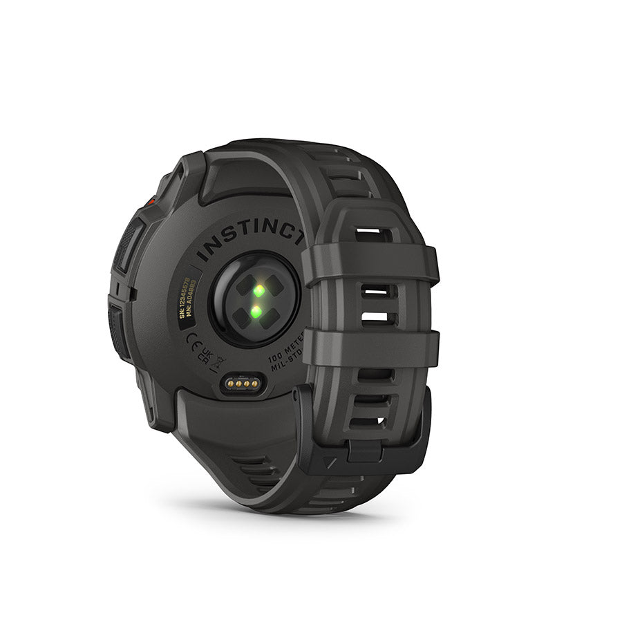 Garmin, Instinct 3 50mm Solar, Watch, Watch Color: Black, Wristband: Charcoal - Silicone