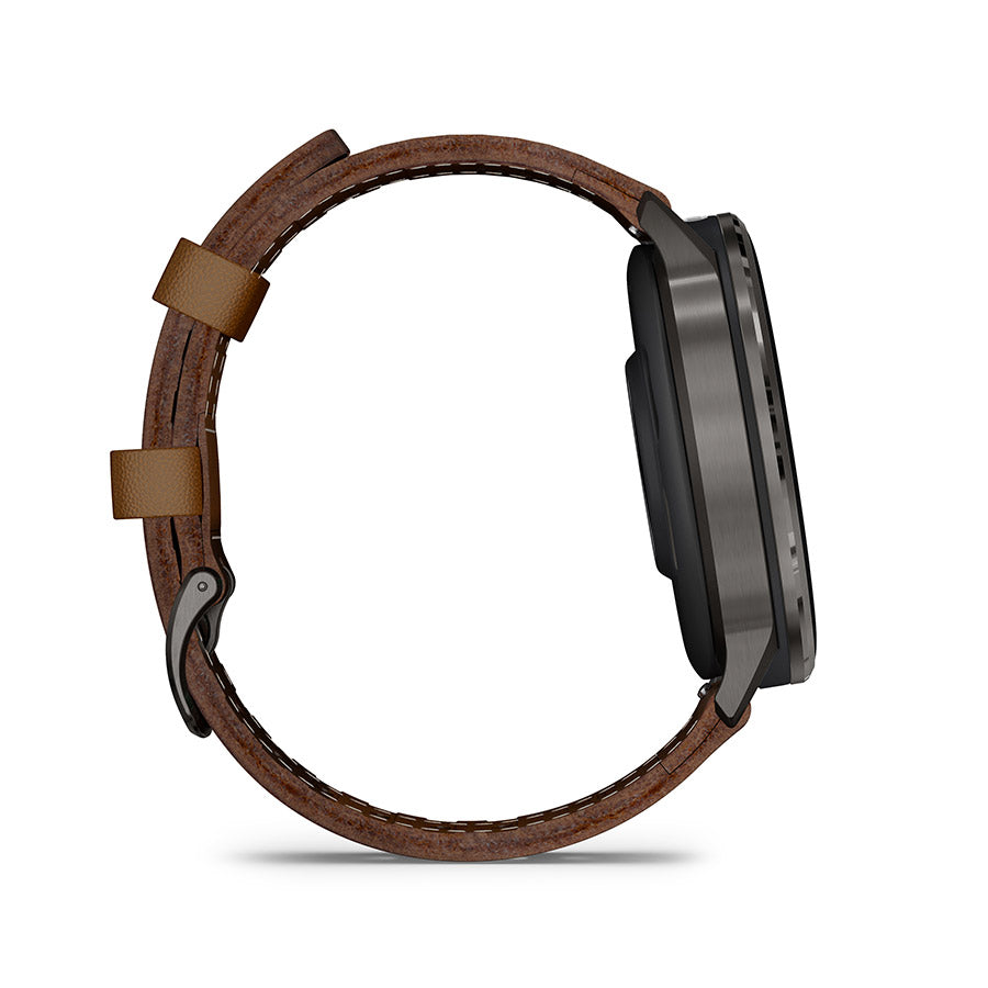 Garmin, Venu 4 45mm, Watch, Watch Color: Slate, Wristband: Black - Silicone