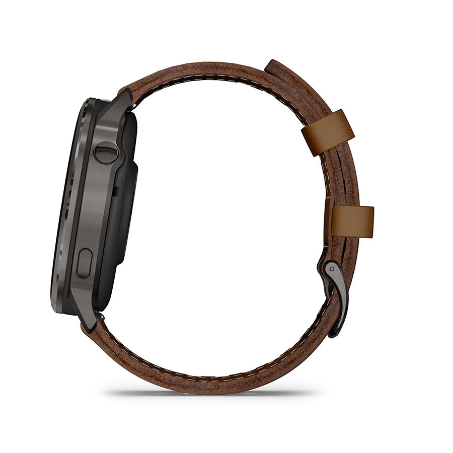 Garmin, Venu 4 45mm, Watch, Watch Color: Slate, Wristband: Black - Silicone