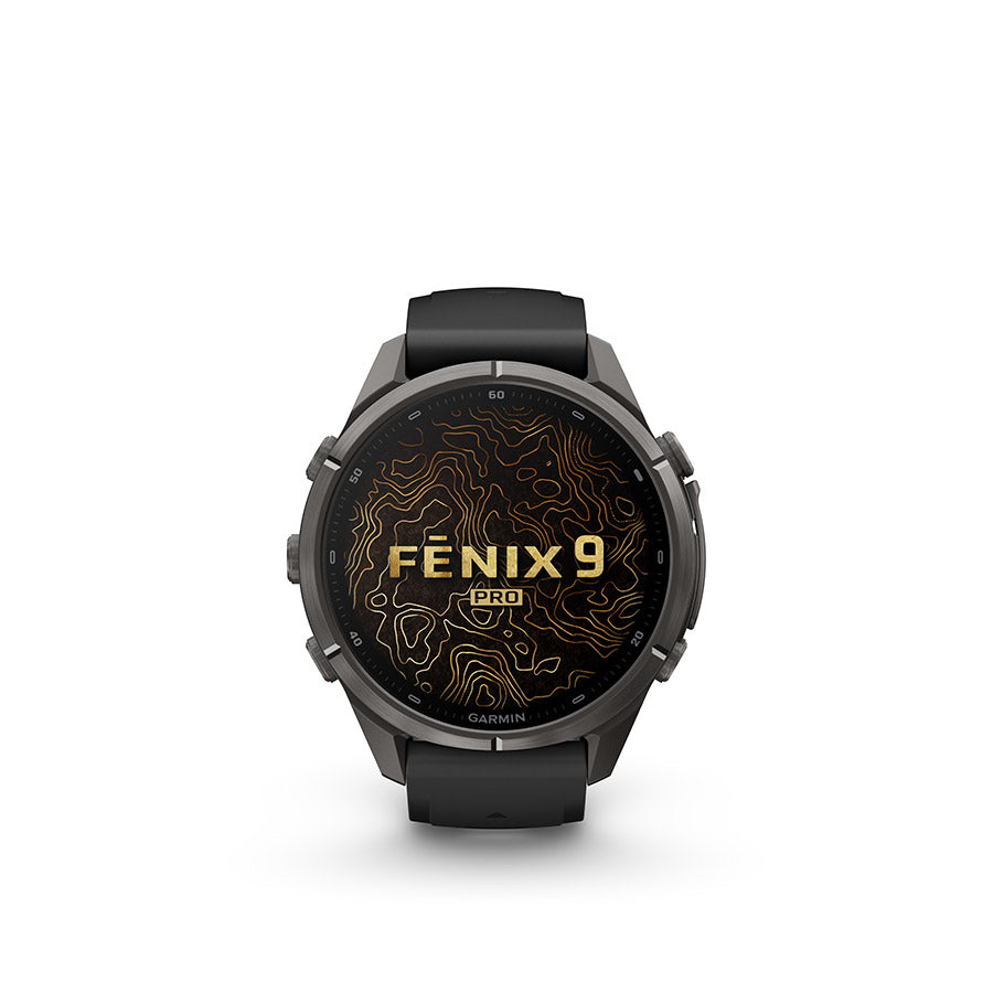 Garmin, fenix 9 Pro inReach 43mm, Watch, Watch Color: Titanium, Wristband: Shell Pink/ Autumn Orange - Silicone