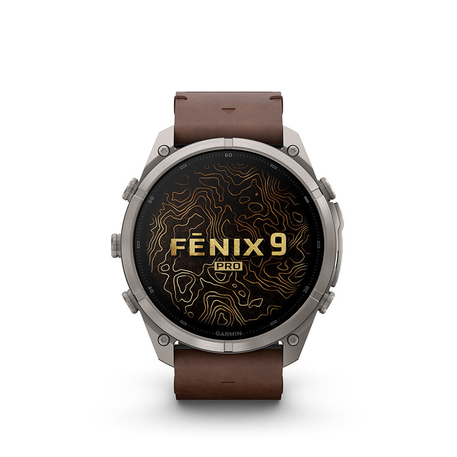 Garmin, fenix 9 Pro inReach 51mm, Watch, Watch Color: Titanium, Wristband: Autumn Orange / Spark Orange - Silicone