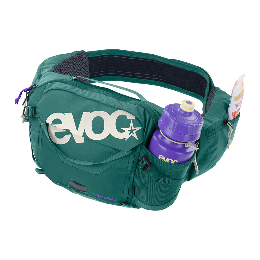 EVOC, Hip Pack Pro 3 +1.5L Bladder, Hip Pack, 3L, Included (1.5L), Black