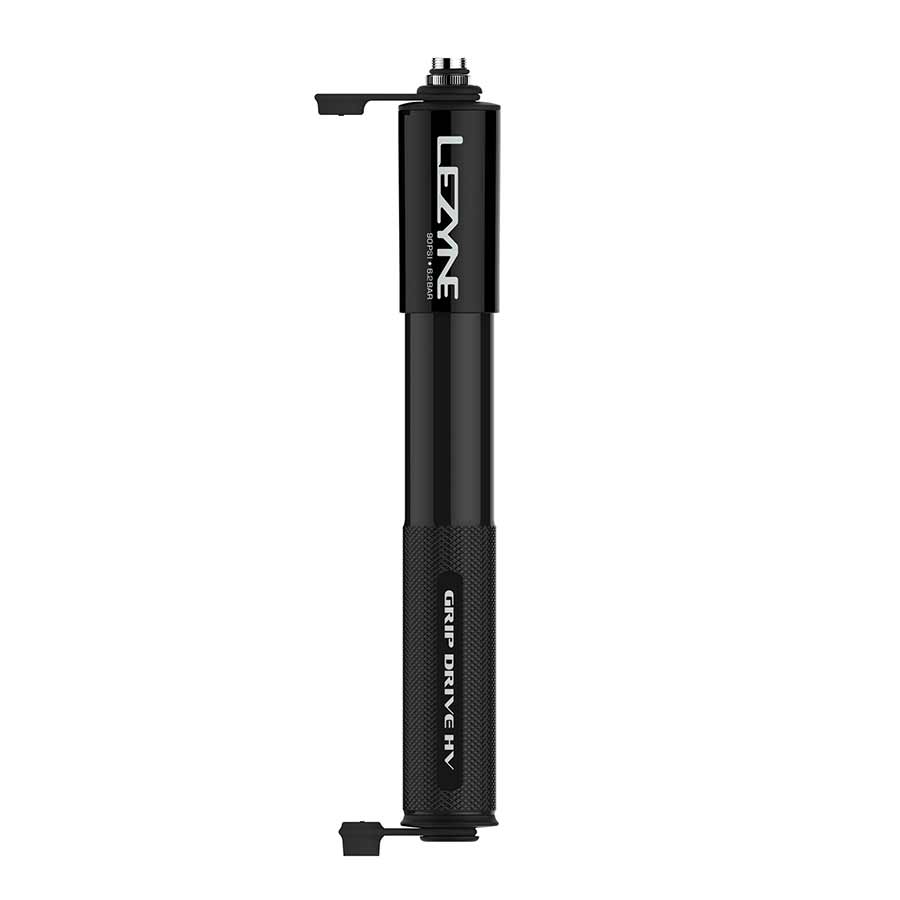 Lezyne, Grip Drive HV, Pump, ABS Flip Chuck, 90PSI, Black, S, 186 mm