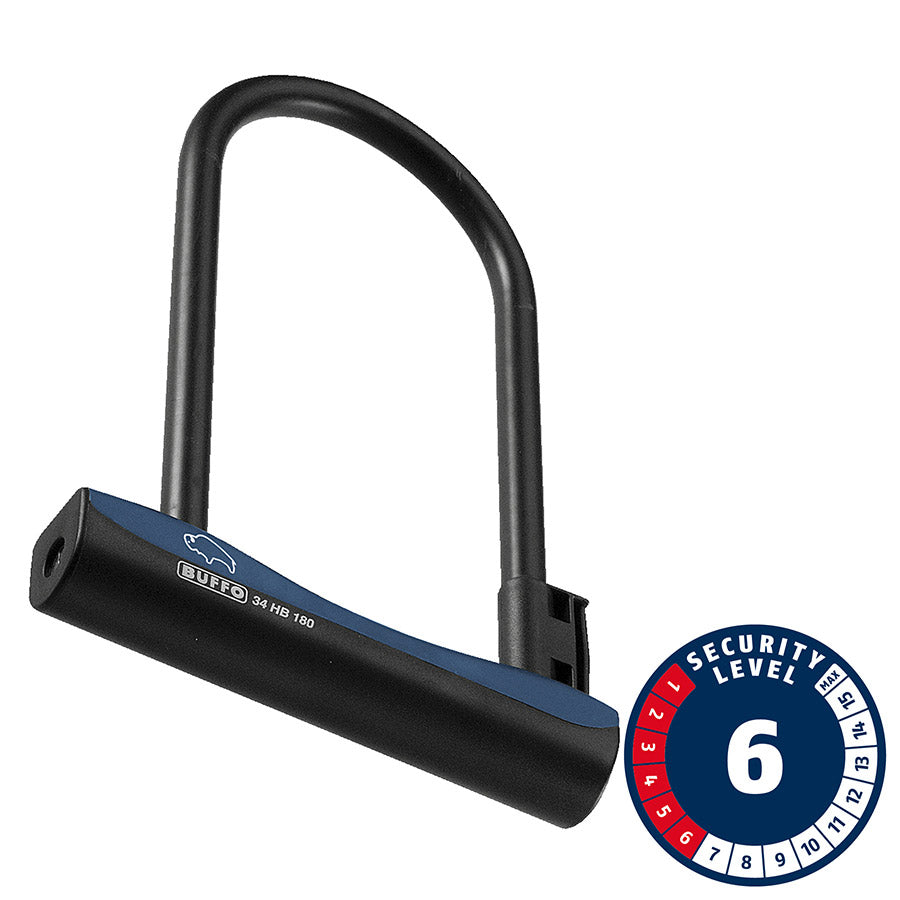 Abus, Buffo, U-Lock, Key, 12mm, 18.0cm x 30.0cm, 8.0'' x 11.8'', USH 32, Black