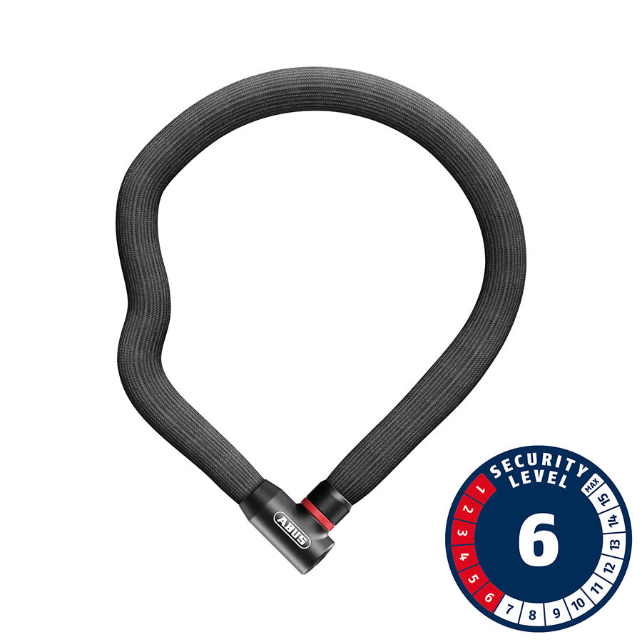 Abus, Goose 4204K, Chain Lock, Key, 4mm, 110cm, 3.6', Black