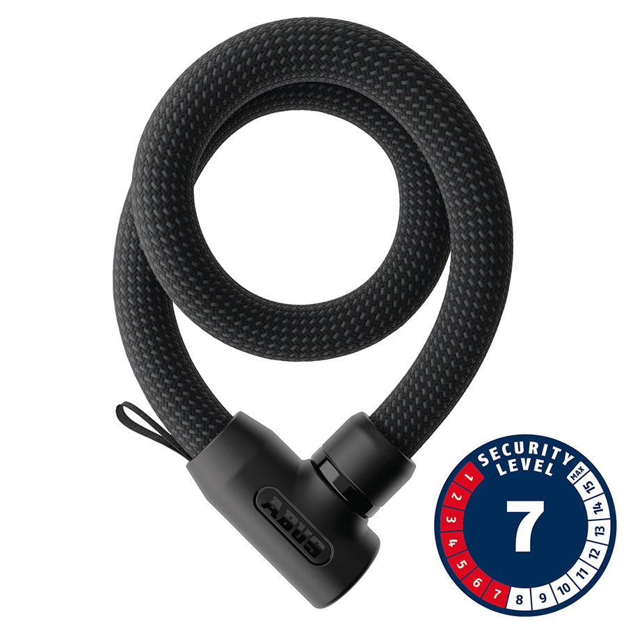 Abus, Yarnit 4004K, Chain Lock, Key, 4mm, 85cm, 2.8', Black