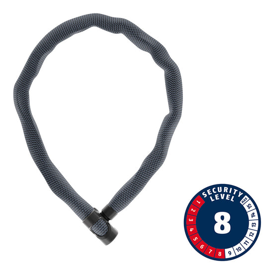 Abus, IVERA 7210K, Chain Lock, Key, 7mm, 85cm, 2.8', Anthracite