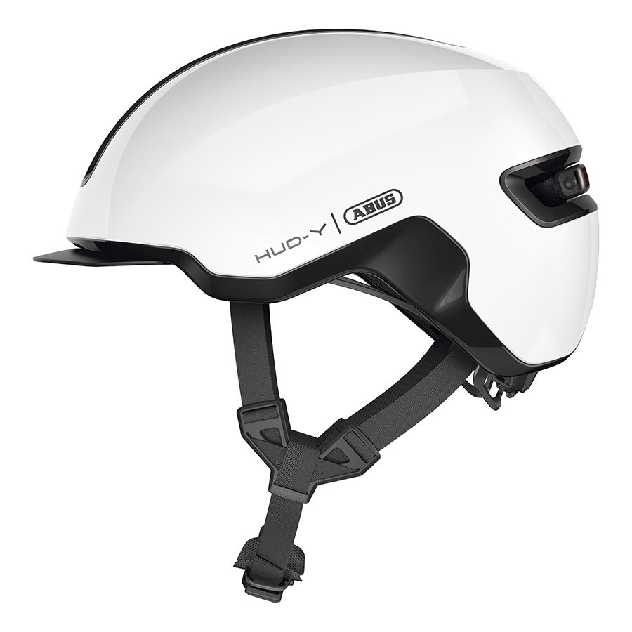 Abus, Hud-Y, Helmet, L, 57 - 61cm, Shiny White